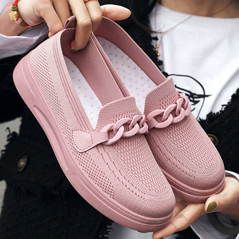 Women's Fashionable And Comfortable Breathable Flying Woven Shoes