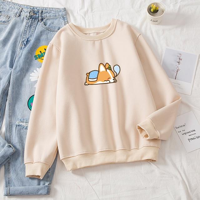 New Printed Sweater Loose Casual Men And Women Loose Round Neck Top