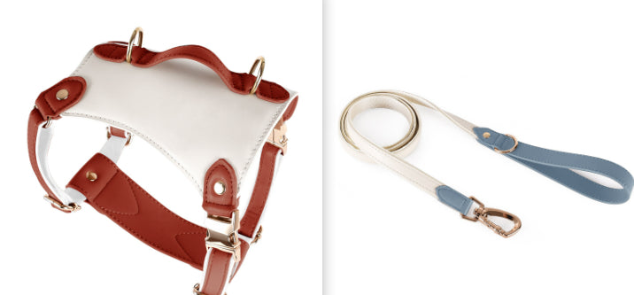 Leather Pet Vest Type Lead Rope Chest Strap
