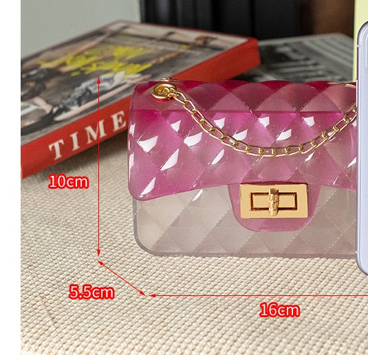 Colorful Transparent Jelly Bag Ladies Mobile Phone