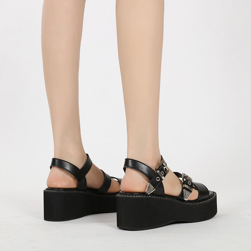 Women's Flat Platform Shoes High Heel Sandals