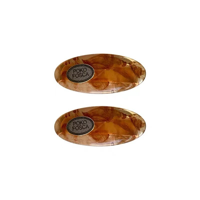 Oval Acetate Small Duckbill Clip Fashion Hairpin