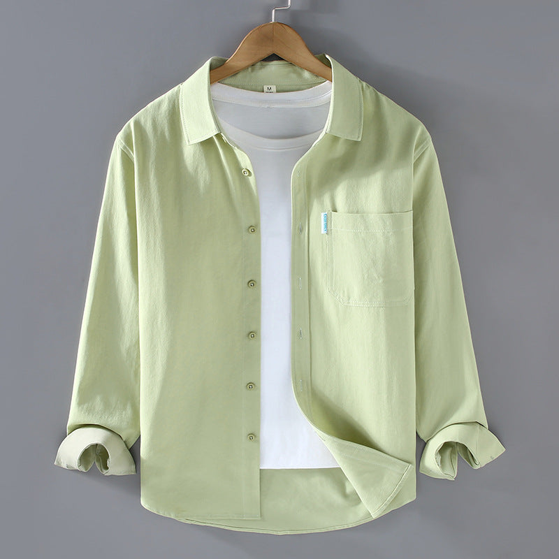 Cotton Long-sleeved Shirt Men's Simple Workwear