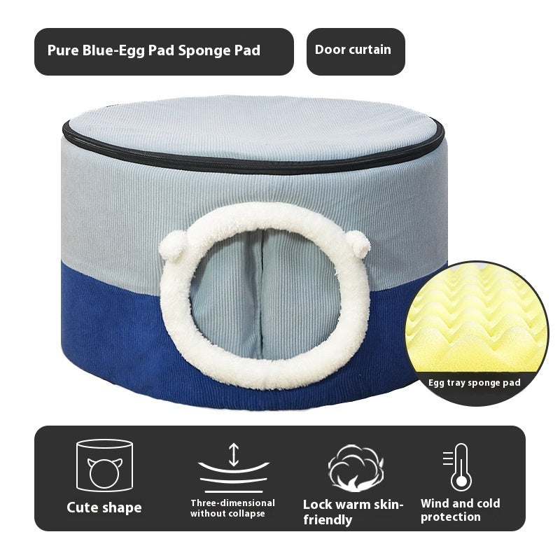 Winter Warm Cat House Cat Nest Closed