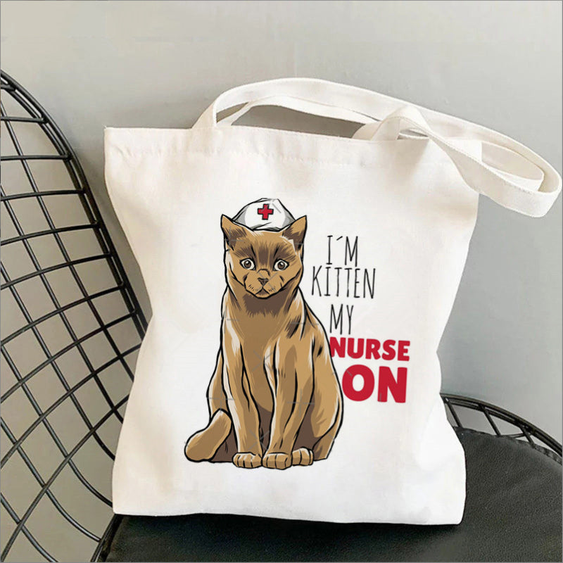 Nursing Printed Canvas Bag