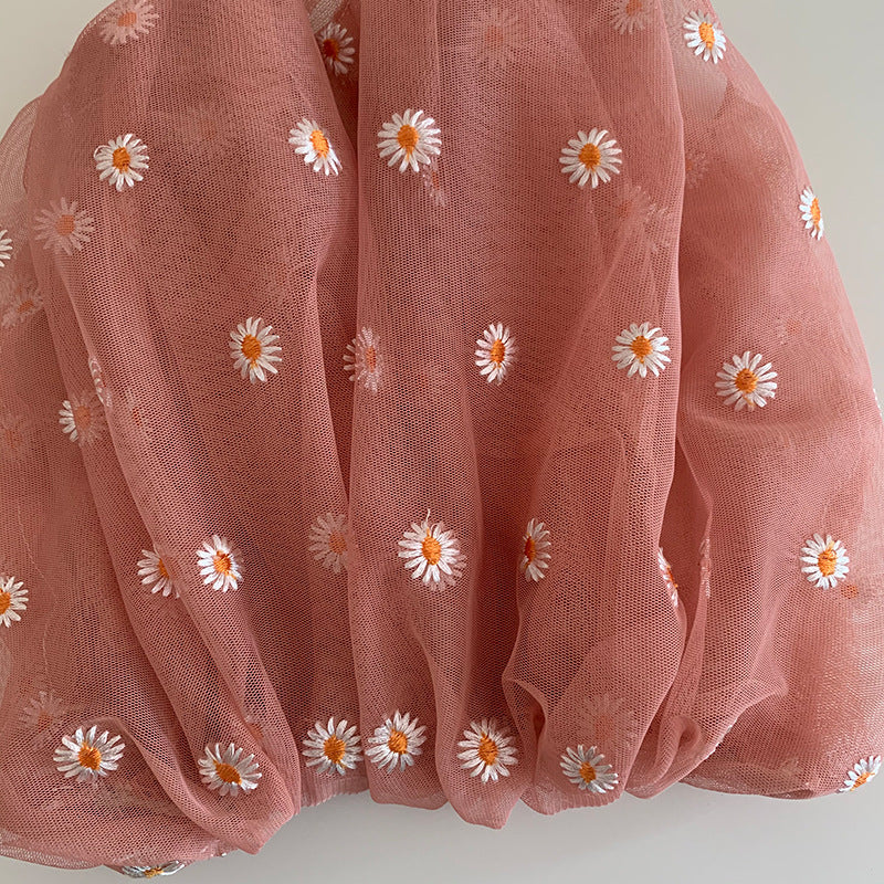 Mesh Embroidered Flower Bag Fairy Cute Handbag In Summer