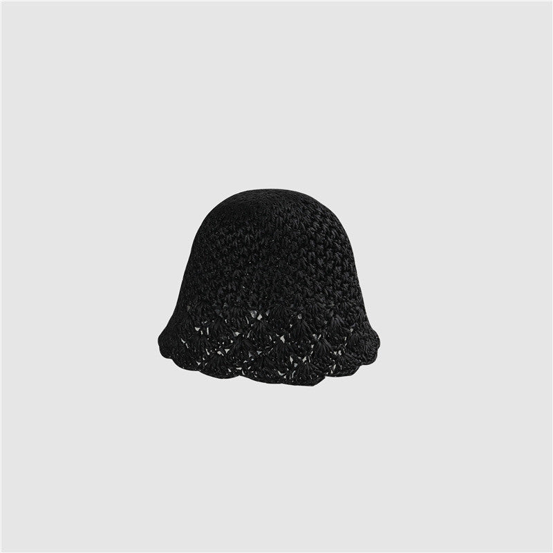 Summer Sun Protection Lace Straw Bucket Hat