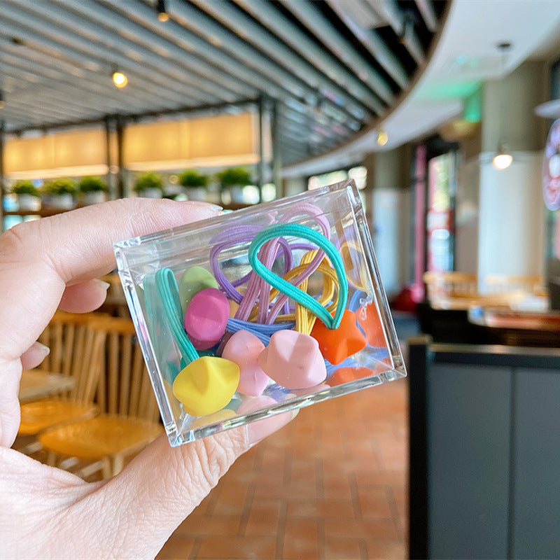 Color Hair Ring Fluorescent Bright Color Hair Rope
