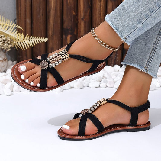 Women's Simple Metal Decorative Sandals
