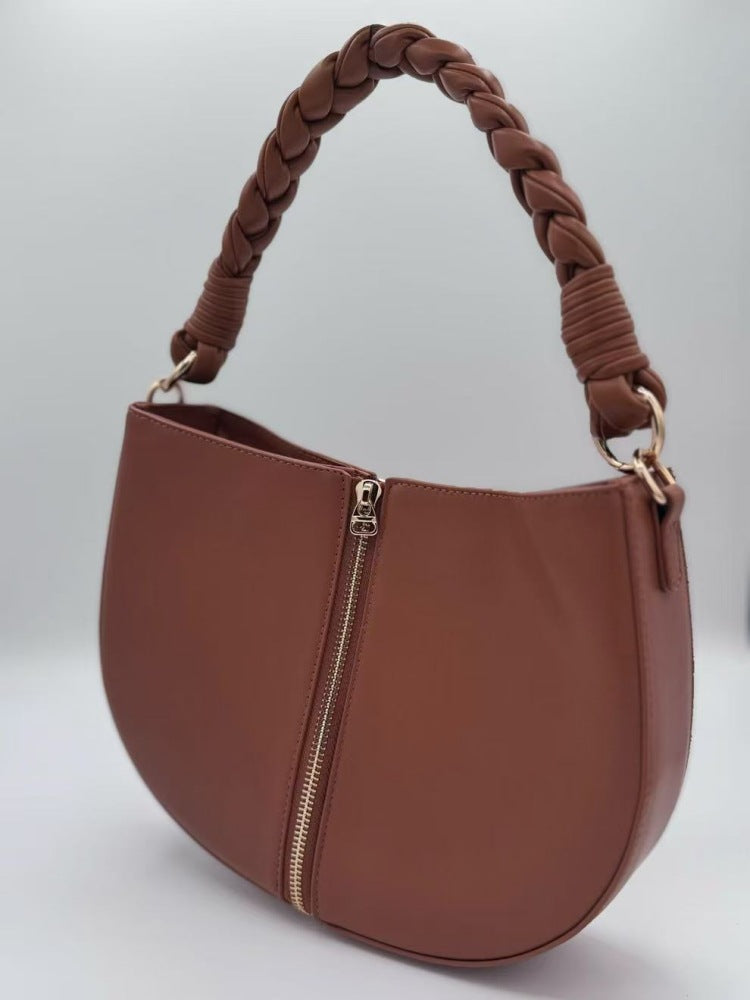 One-shoulder Underarm Bag Zipper Combination Stitching