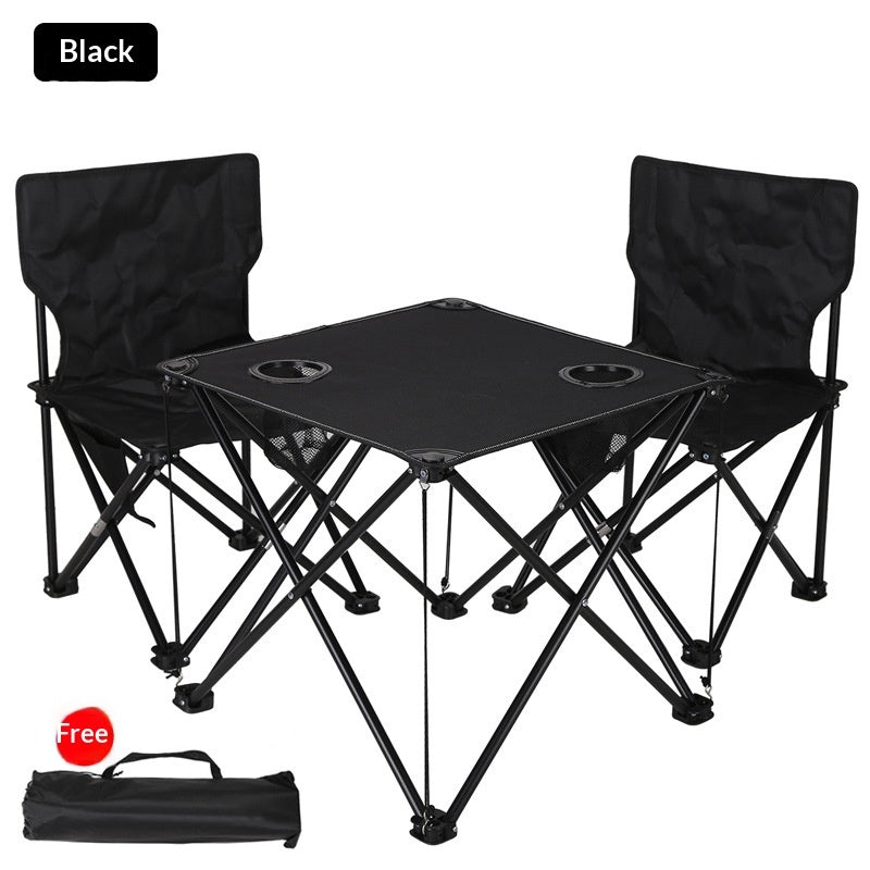 Outdoor Folding Table And Chair Set Made From Waterproof Oxford Fabricperfect For Camping Barbecues Sketching And Fishing