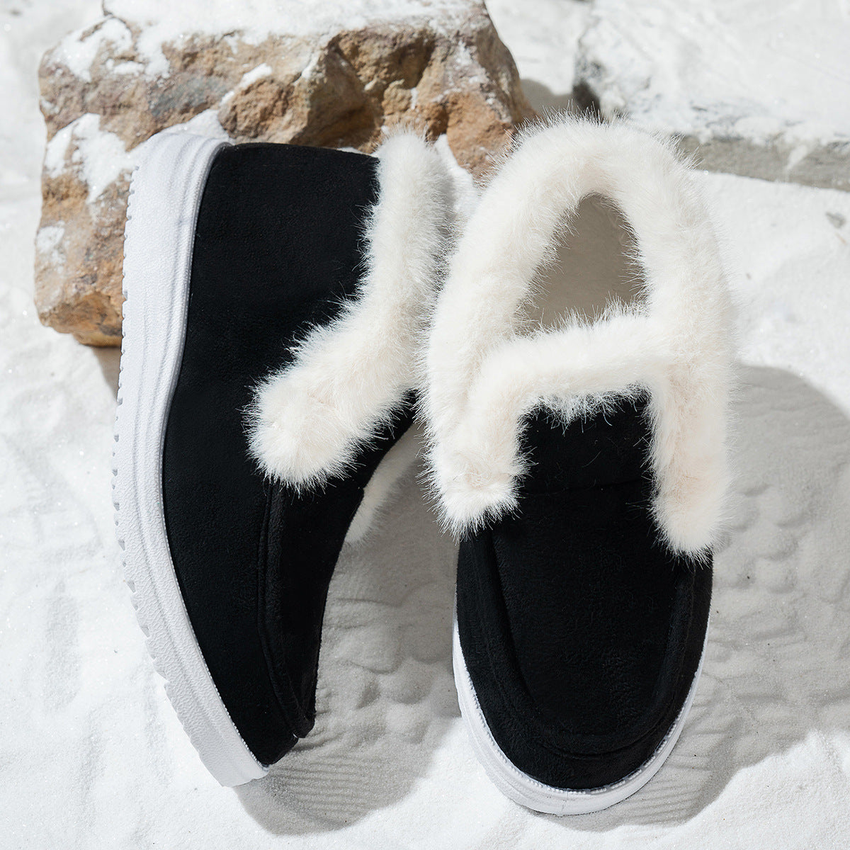 Women's Cotton Fashionable Outdoor Non-slip Thick Warm Shoes