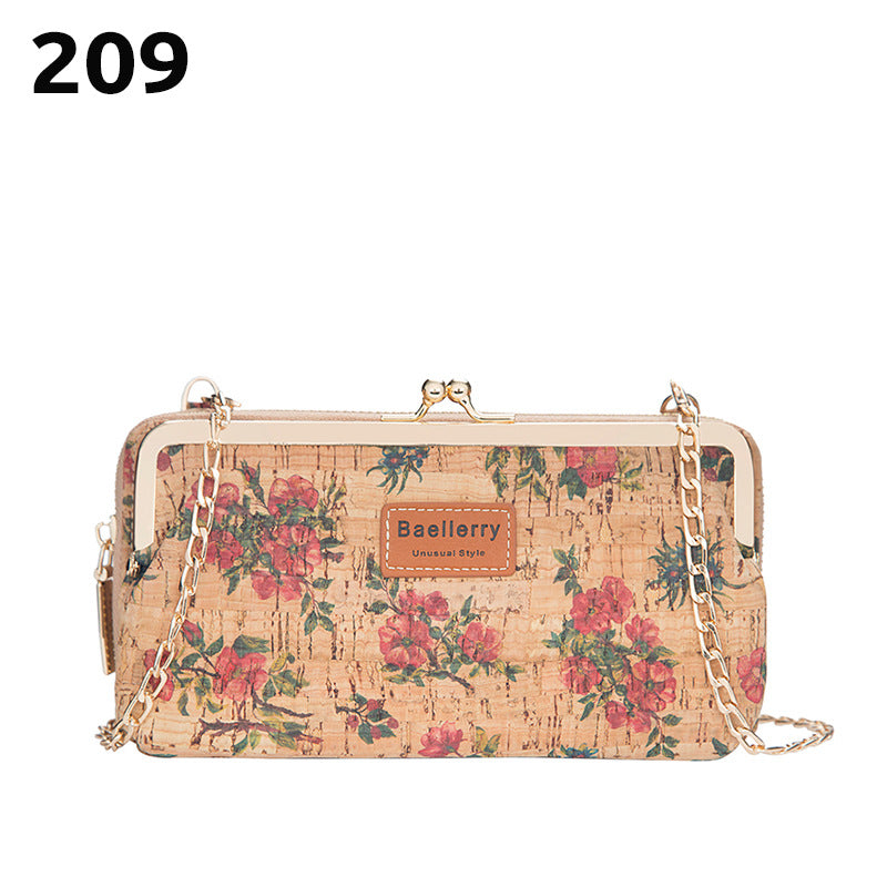 Women's Fashion Cross Section Print Multifunctional Zipper Shoulder Crossbody Bag