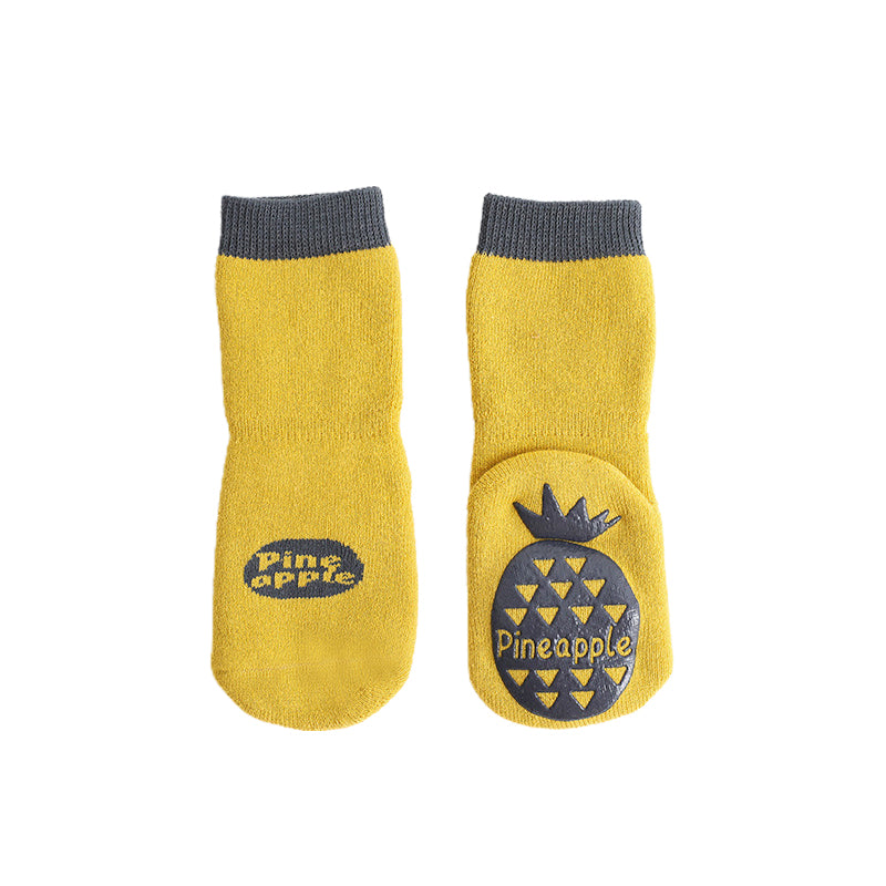 New Terry Thickened Baby Floor Socks Fruit Non-slip Dispensing