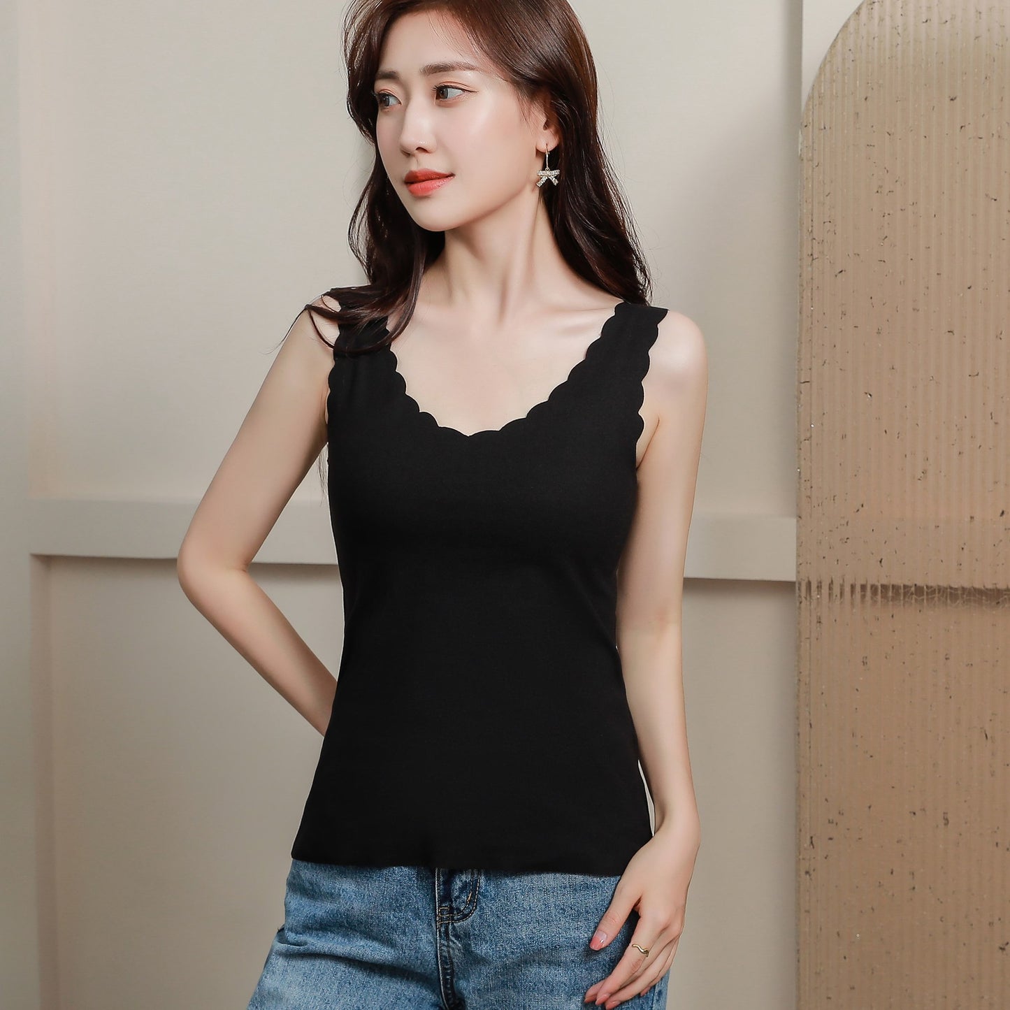Double Sided Warm Vest Women's Large Seamless Plush Heating Underwear