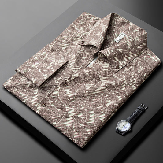 Men's Hawaiian Casual Long Sleeve Thin Shirt