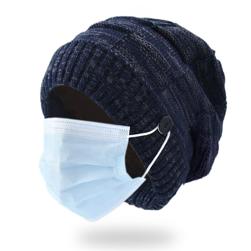 Women's Fashion Flanged Mixed Color Sweater Hat