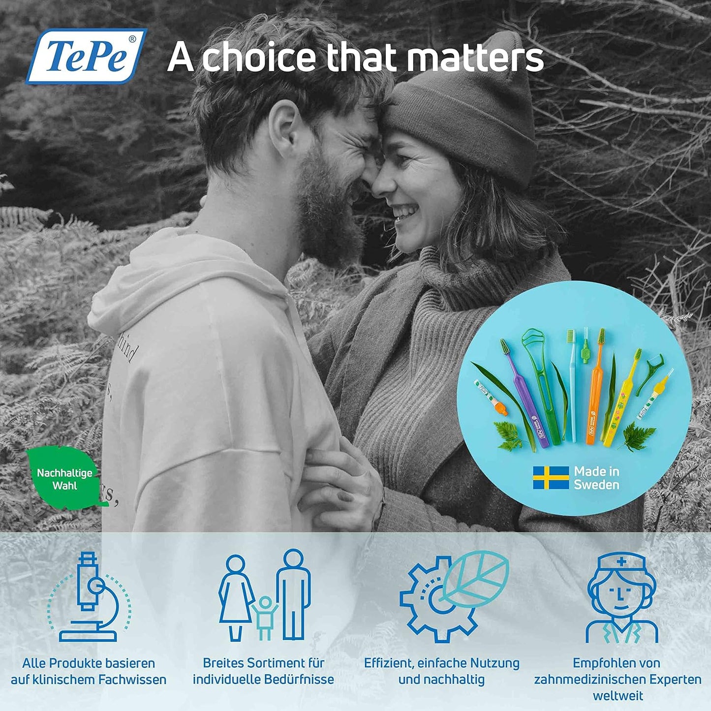 Tepe Interdentalbürste, Original, Grün, 0,8 Mm/Iso 5, 8 Stk., Plaque-Entfernung, Effiziente Reinigung Der Zahnzwischenräume,Für Große Lücken