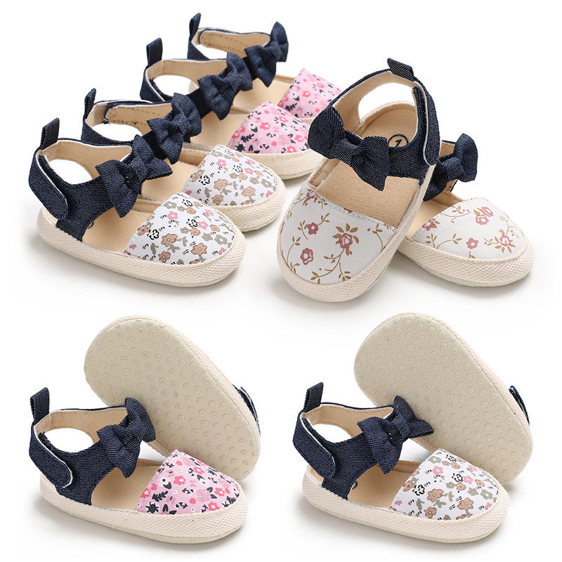 Summer Spring And Autumn New 0-1 Baby Girl Princess Shoes Soft Sole Shoes Non-slip Baby Toddler Shoes