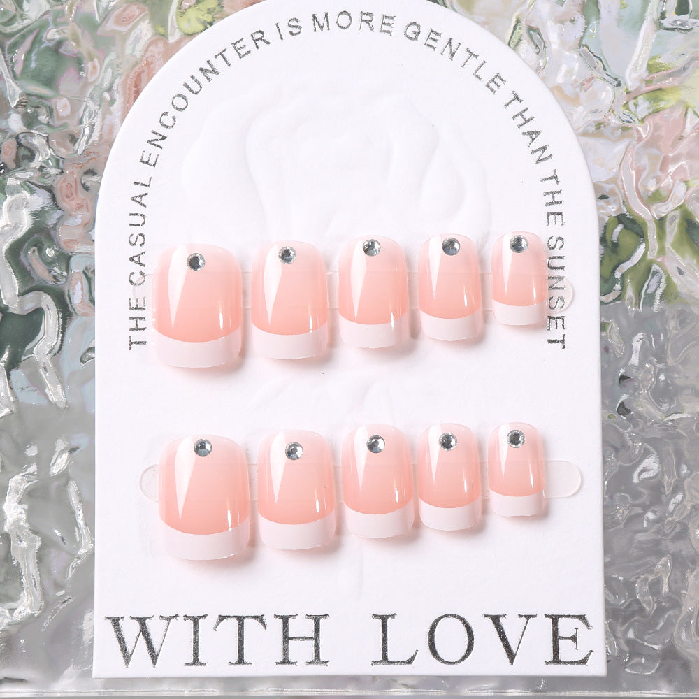 Short Square Armor Piece Wear Nail Sticker