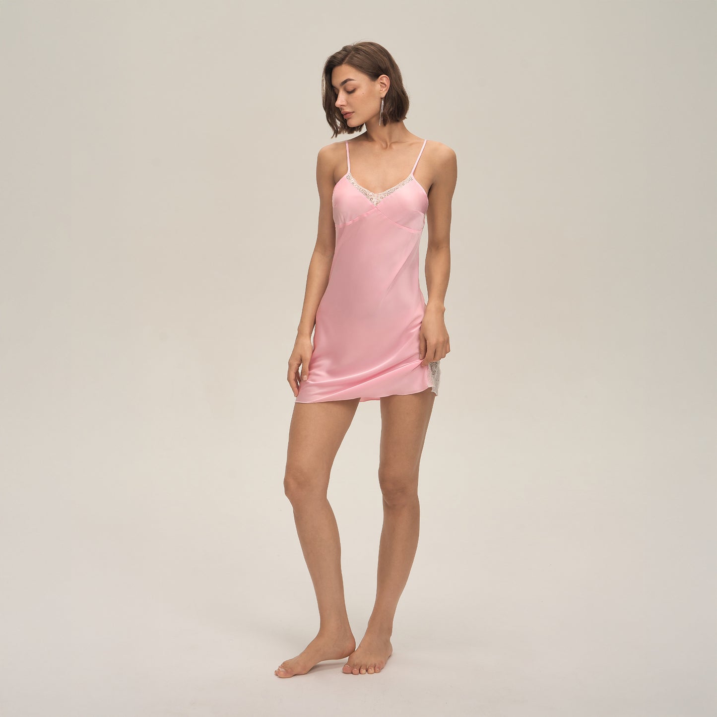 Satin Chiffon Camisole Nightdresscasual, Comfortable Loungewear