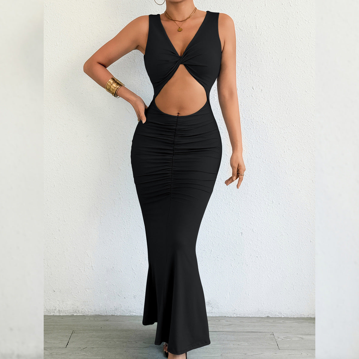 Womens Slim-fit Mermaid-style Bodycon Dress