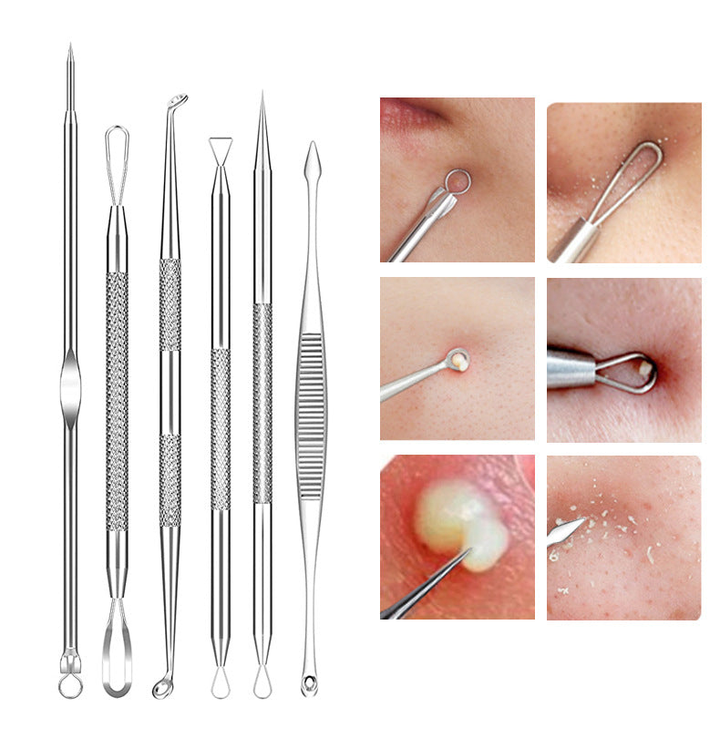 Pimple Pin 15-piece Set Cell Tweezer Acne Removing Blackhead Pincers