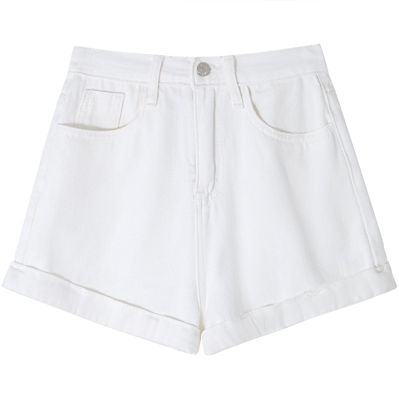 Women's High Waist Denim Shorts With A Sense Of Niche Design