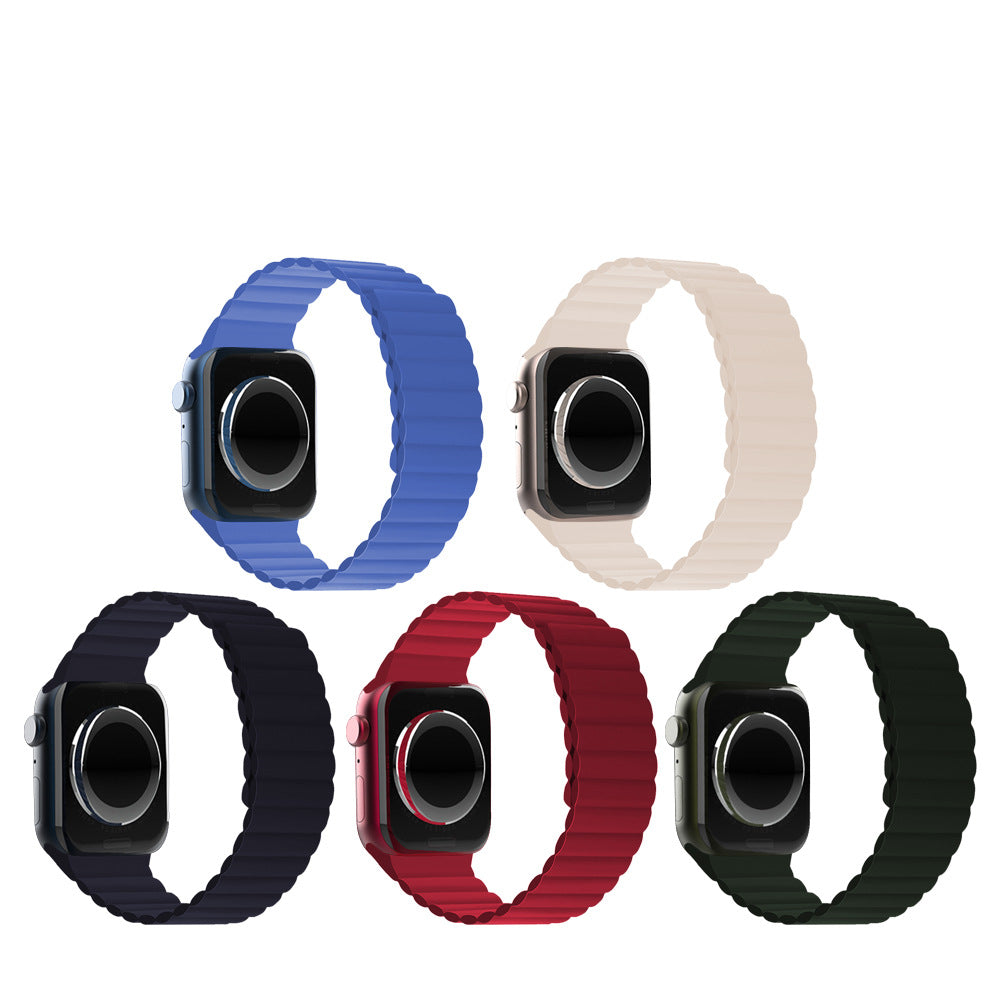Simple Magnetic One-piece Silicone Watch Strap