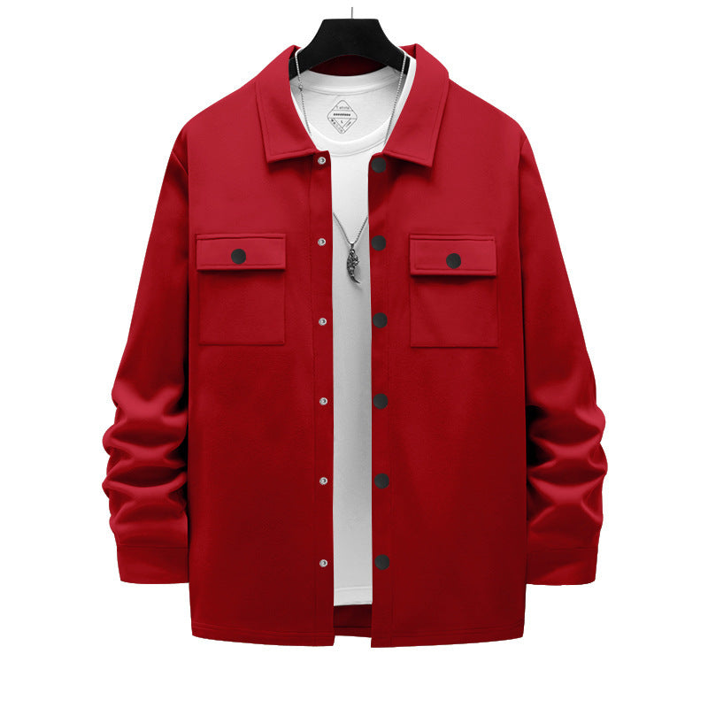 Retro Single-breasted Lapel Casual Long-sleeve Jacket