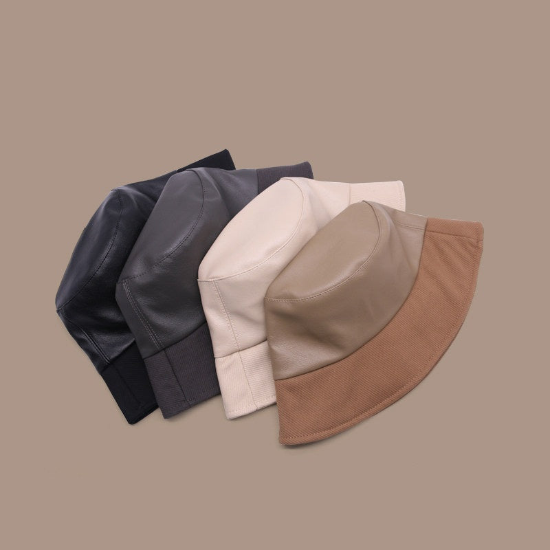 Stylish Color-block Bucket Hat That Flatters The Face For A Slimming Effect
