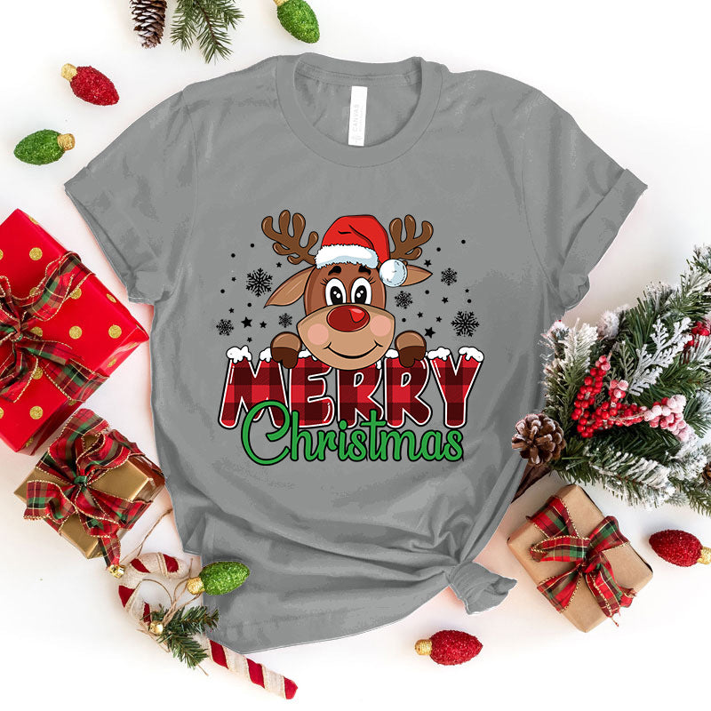 Sød Glædelig Jul trykt T-shirt