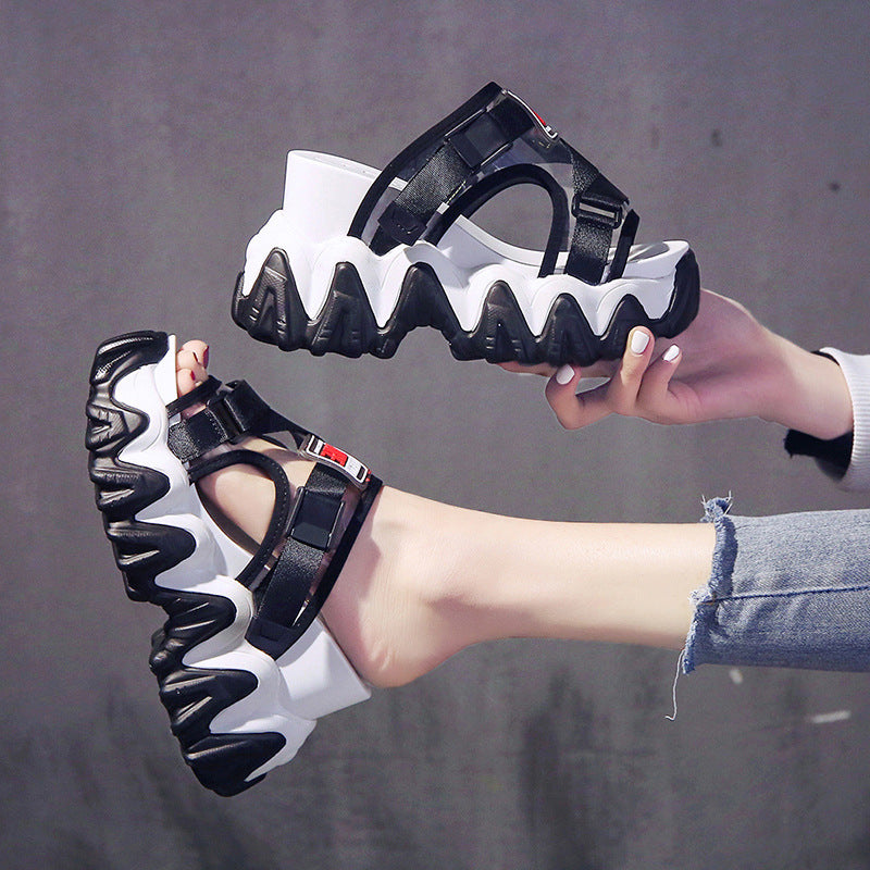 Thick-soled Sandals And Slippers For Women's Outer Wear