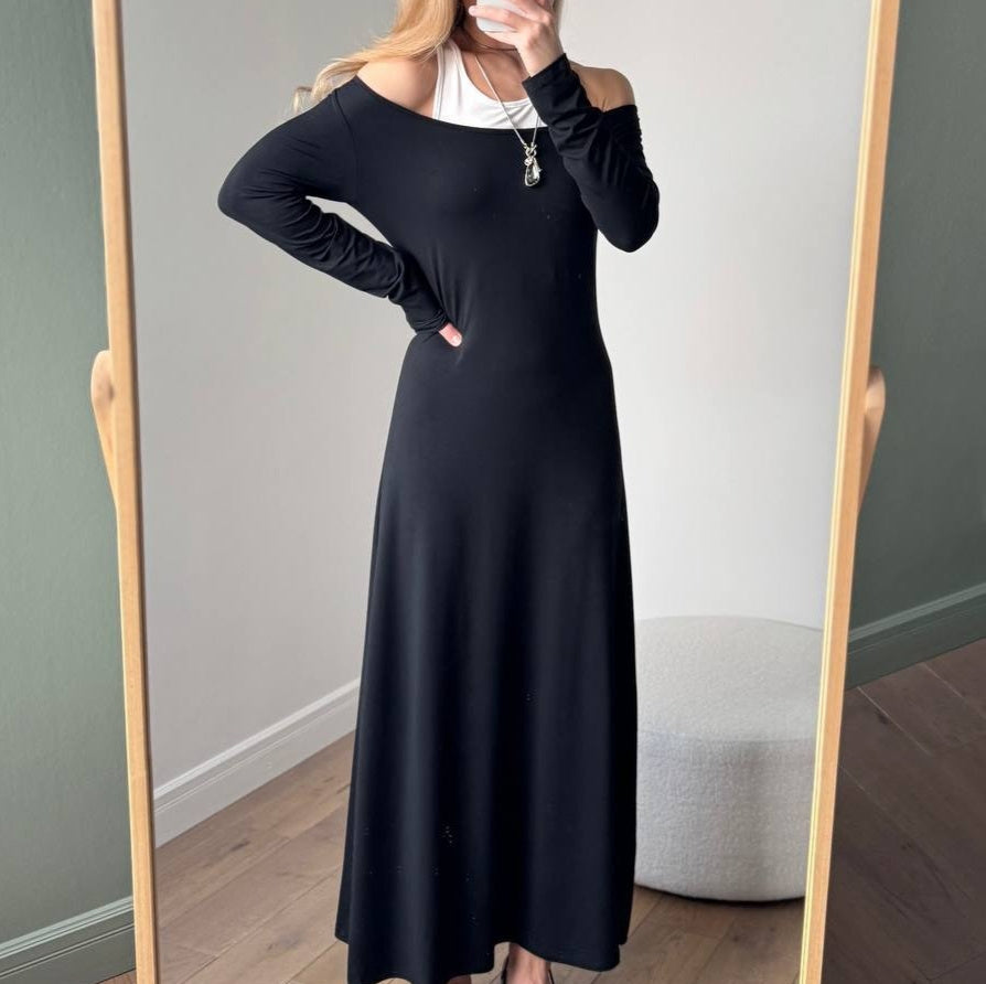 T-shirt Dress Women's Real Shot Modal Fake Two Pieces