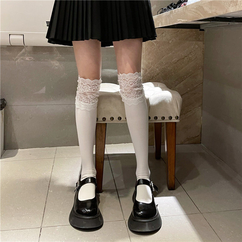 Women's Fashionable Japanese Lace Calf Socks