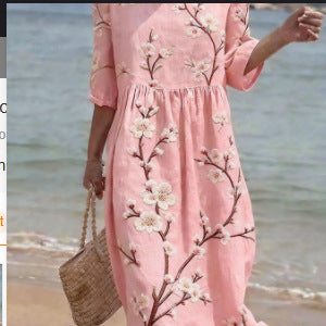 Casual Printed Temperament Long Skirt Girl