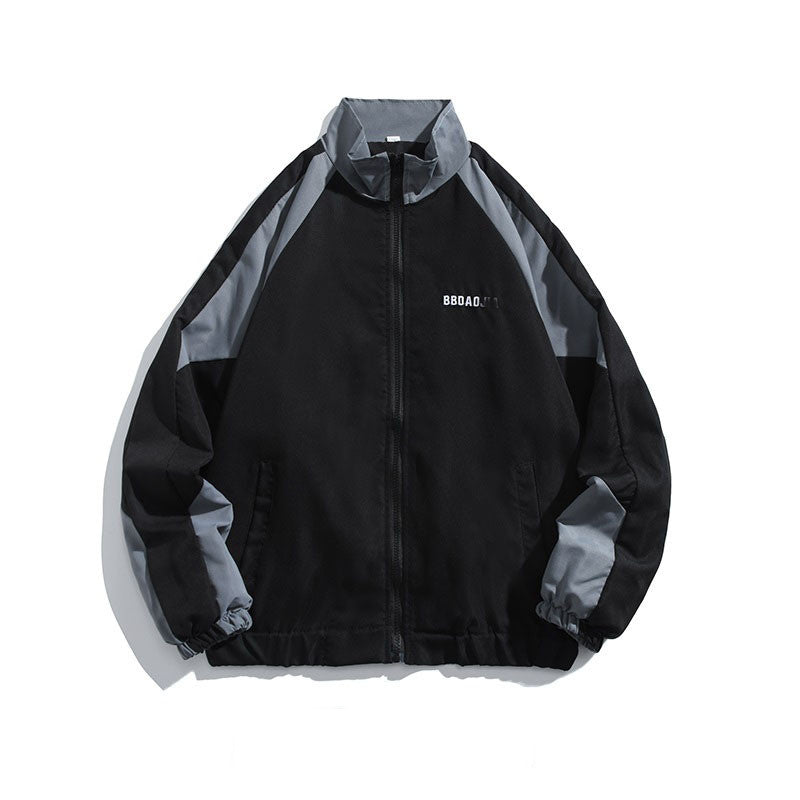 Long Sleeve Standard Jacket New Color Matching Baseball Collar Fashion Men