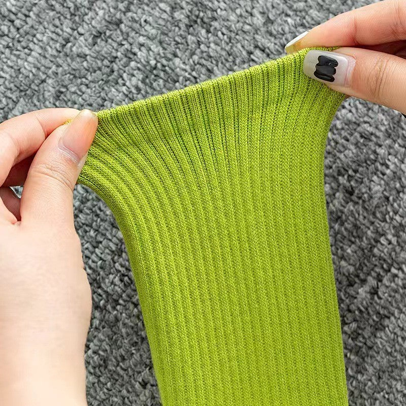 Women's Fitness Women's Socks Trendy Letter Mid-calf Yoga Socks Simple Non-slip Sweat-absorbent Breathable
