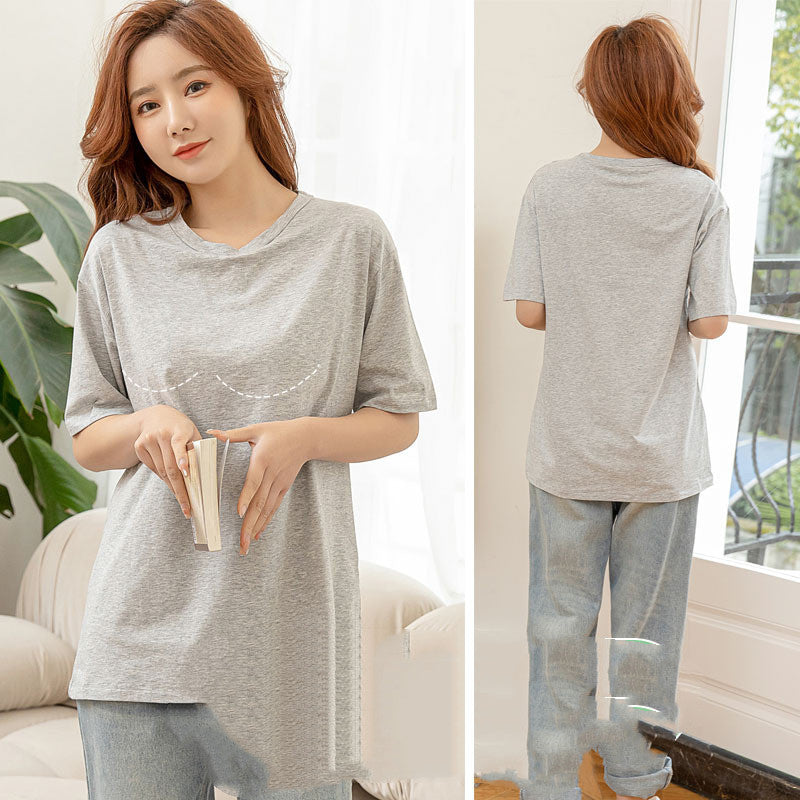 Cup One Piece Loose Home Mid Length Top