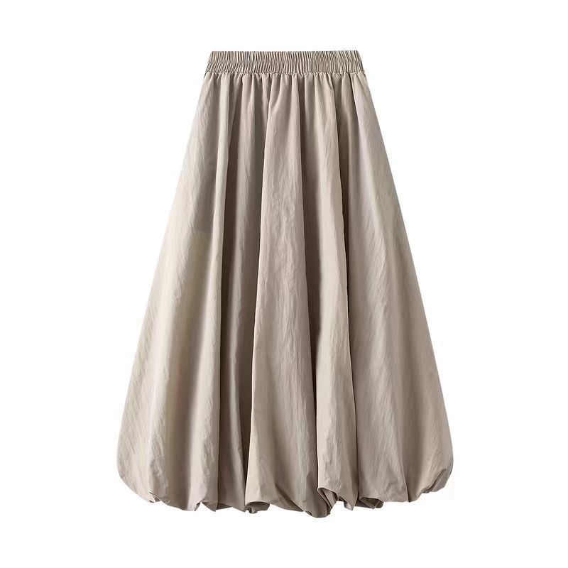 New Elastic Waistband Slimming Lantern Bud Skirt Female