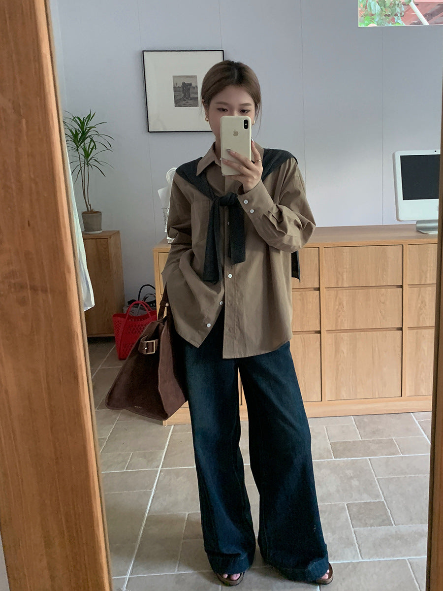 Blue Vintage Straight Early Autumn Jeans