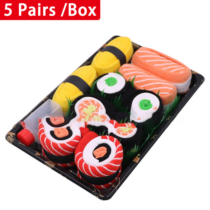 Medium Tube Breathable Combed Cotton Sushi Socks Box