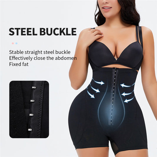Strap-breasted Crotch-padded Hip-lifting Pants