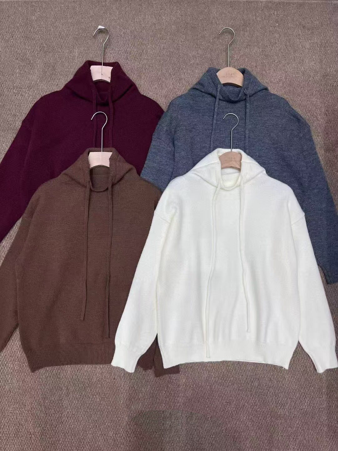Hooded Loose Slimming And Warm Knitted Sweater