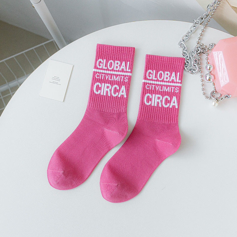 Women's Medium Length Cartoon Jacquard Socks