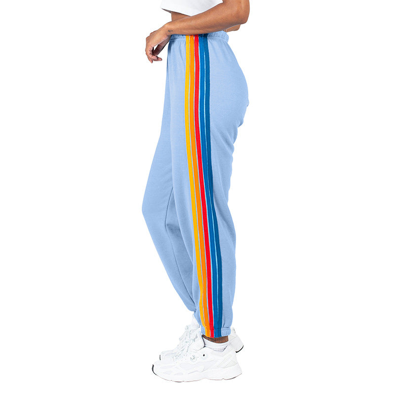All-match Color Matching Ankle Banded Pants