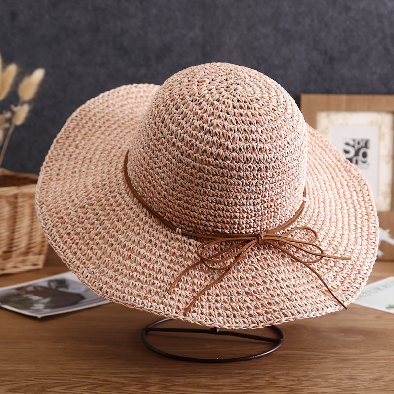 Women's Straw Versatile Travel Sunshade Beach Hat