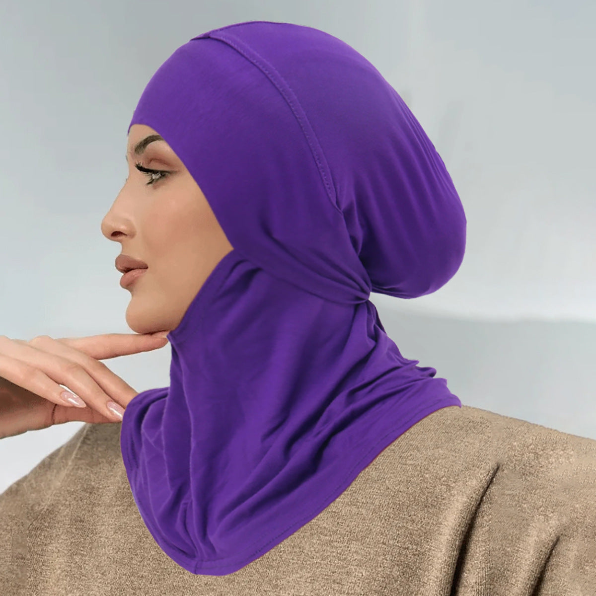 Solid Color Back Bandage Tam-o'-shanter Women's Soft Head-wrapping Hat
