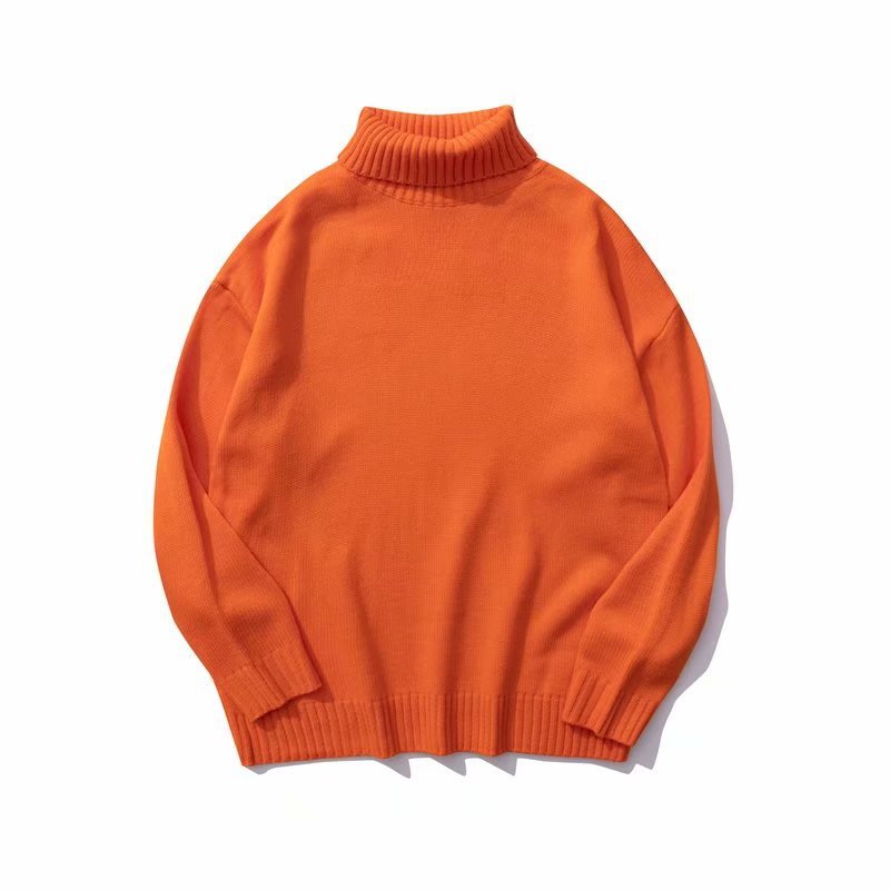 Enkel ny alsidig Turtleneck-sweater til par retro efterår og vinter ny