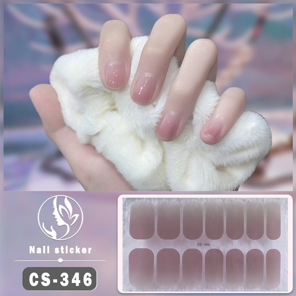 Waterproof Solid Color Nail Art Nail Shaped Piece